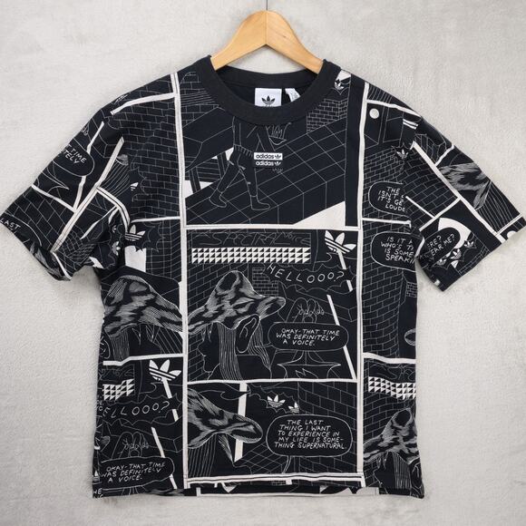 Adidas Shirt Mens Medium R.Y.V. Patrick Kyle Comic AOP Graphic Short Sleeve - Picture 1 of 9